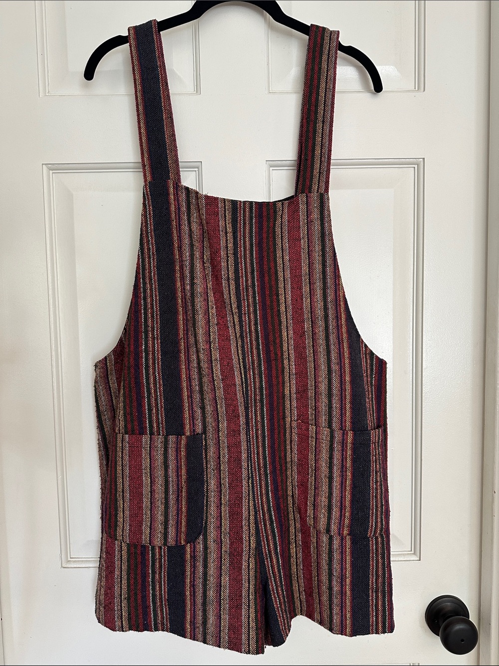 Forever 21 Woven Colorful Stripe Shortalls Romper